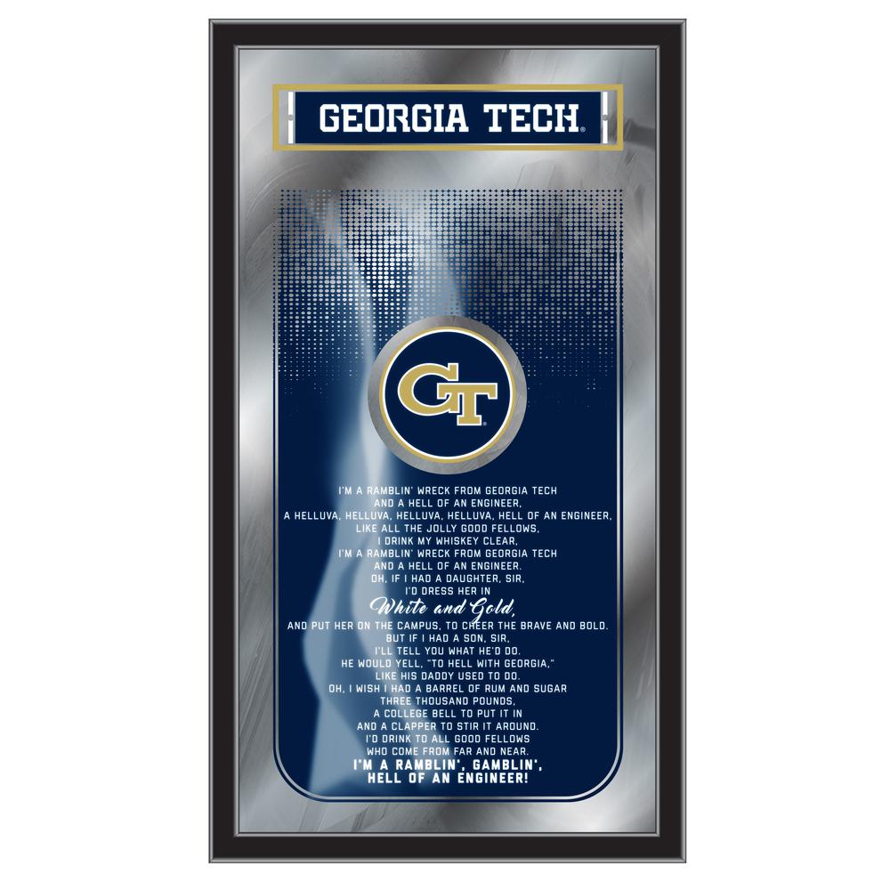 Georgia Tech 26" x 15" Fight Song Mirror. Picture 1