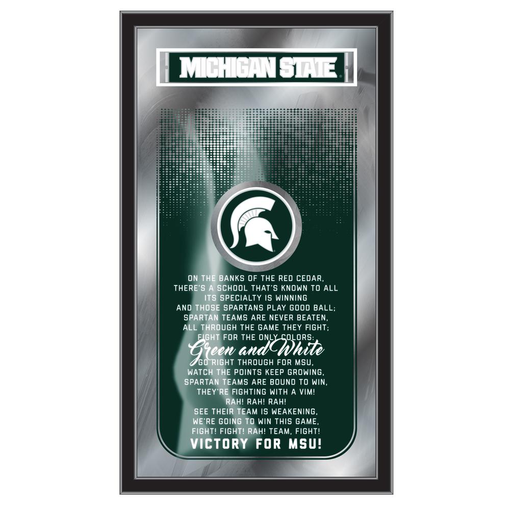 Michigan State 26" x 15" Fight Song Mirror. Picture 1