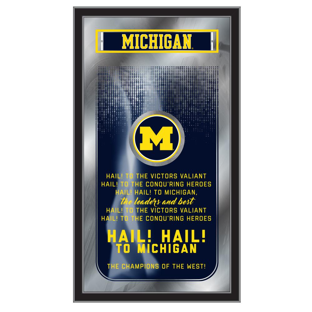 Michigan 26" x 15" Fight Song Mirror. Picture 1