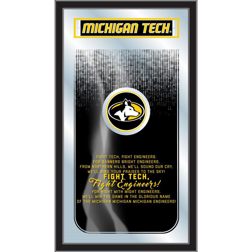 Michigan Tech 26" x 15" Fight Song Mirror. Picture 1