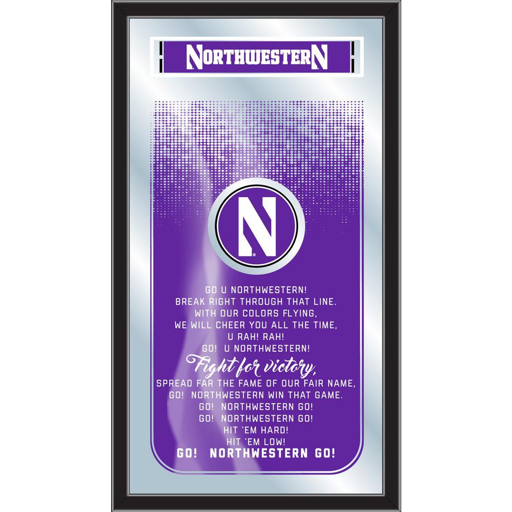 Northwestern 26" x 15" Fight Song Mirror. Picture 1