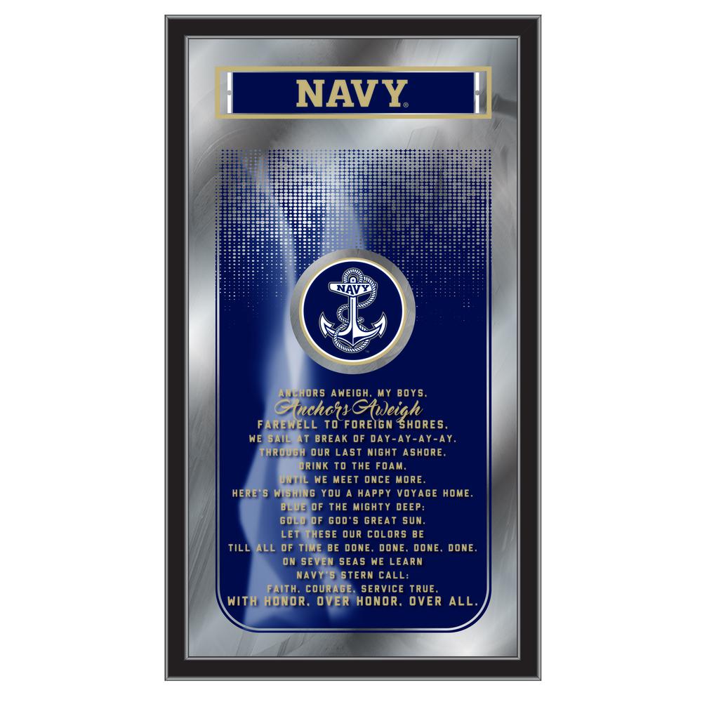 US Naval Academy (NAVY) 26" x 15" Fight Song Mirror. Picture 1