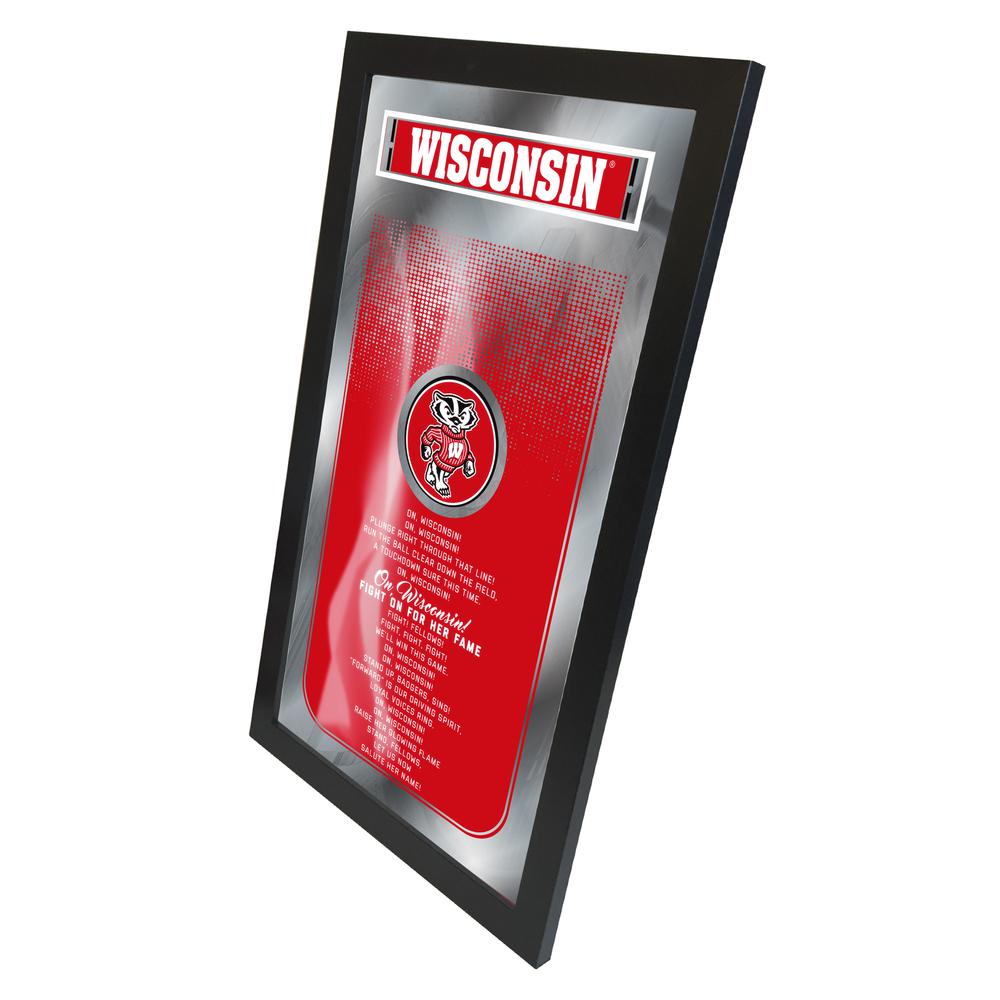 Wisconsin 26" x 15" Fight Song Mirror. Picture 2