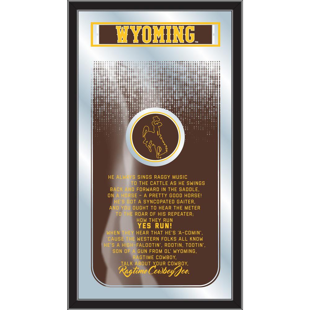 Wyoming 26" x 15" Fight Song Mirror. Picture 1