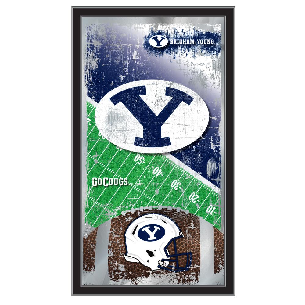 Brigham Young 15" x 26" Football Mirror. Picture 1
