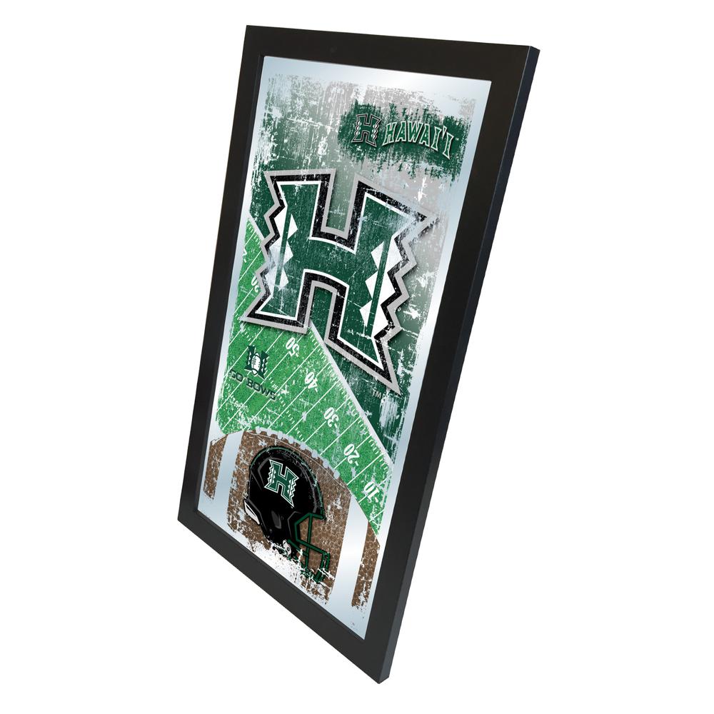 University of Hawaii 15" x 26" Football Mirror. Picture 2