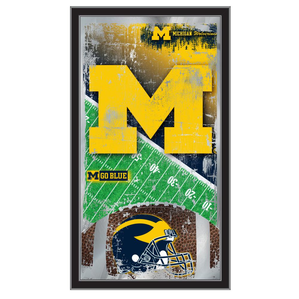 Michigan 15" x 26" Football Mirror. Picture 1