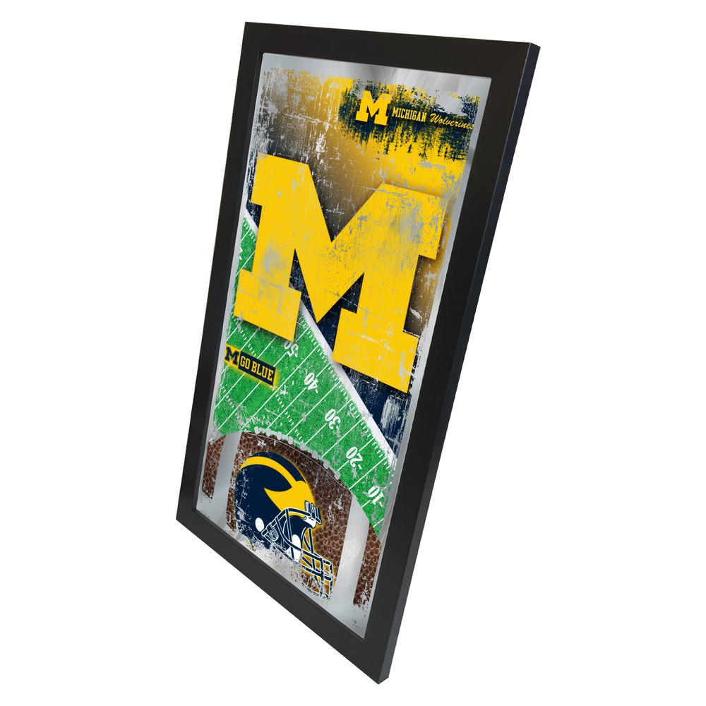 Michigan 15" x 26" Football Mirror. Picture 2