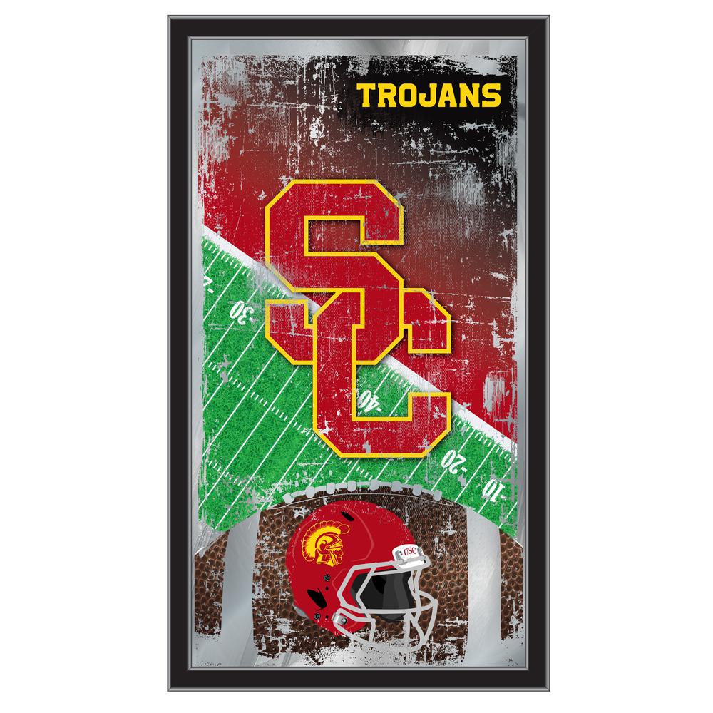 USC Trojans 15" x 26" Football Mirror. Picture 1