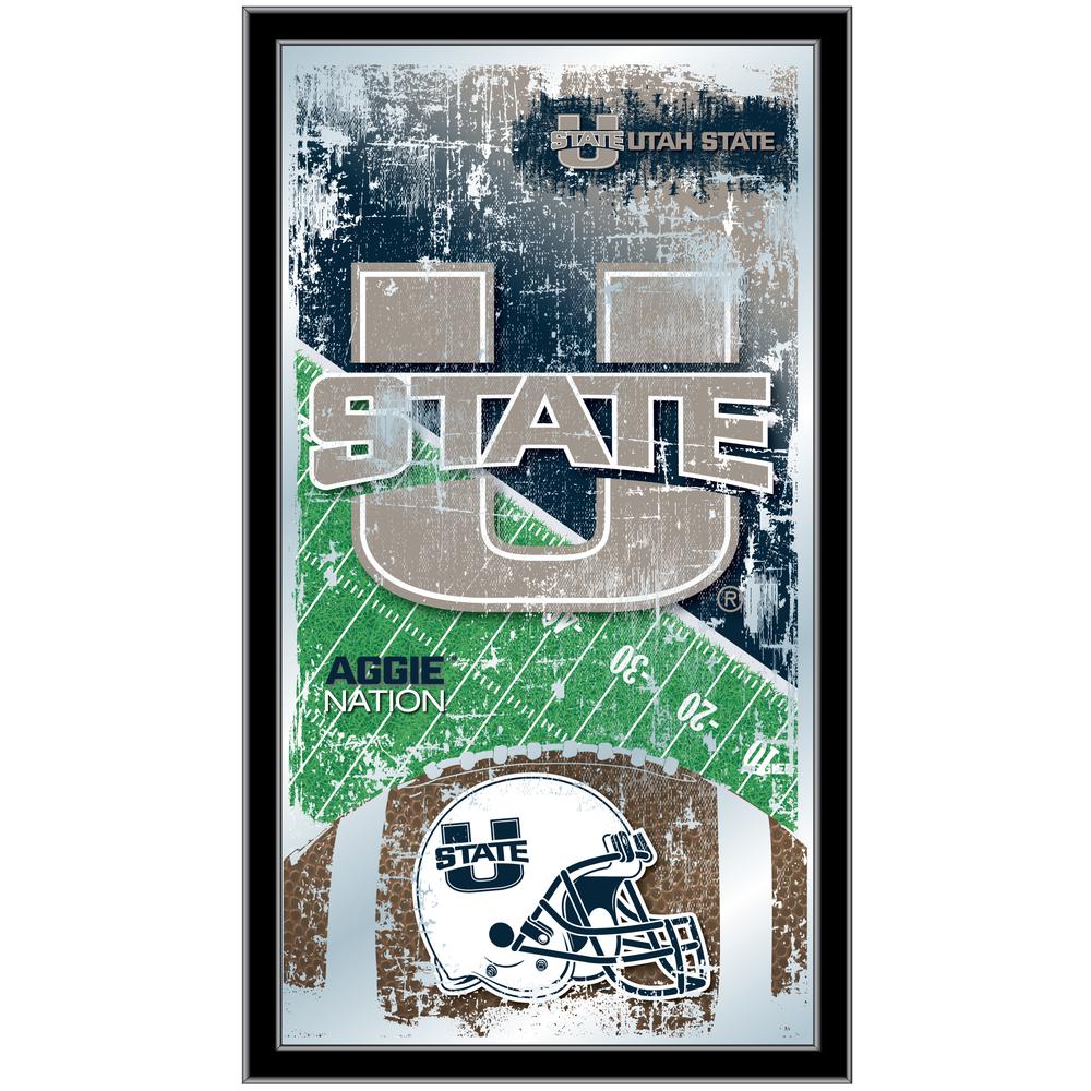 Utah State 15" x 26" Football Mirror. Picture 1
