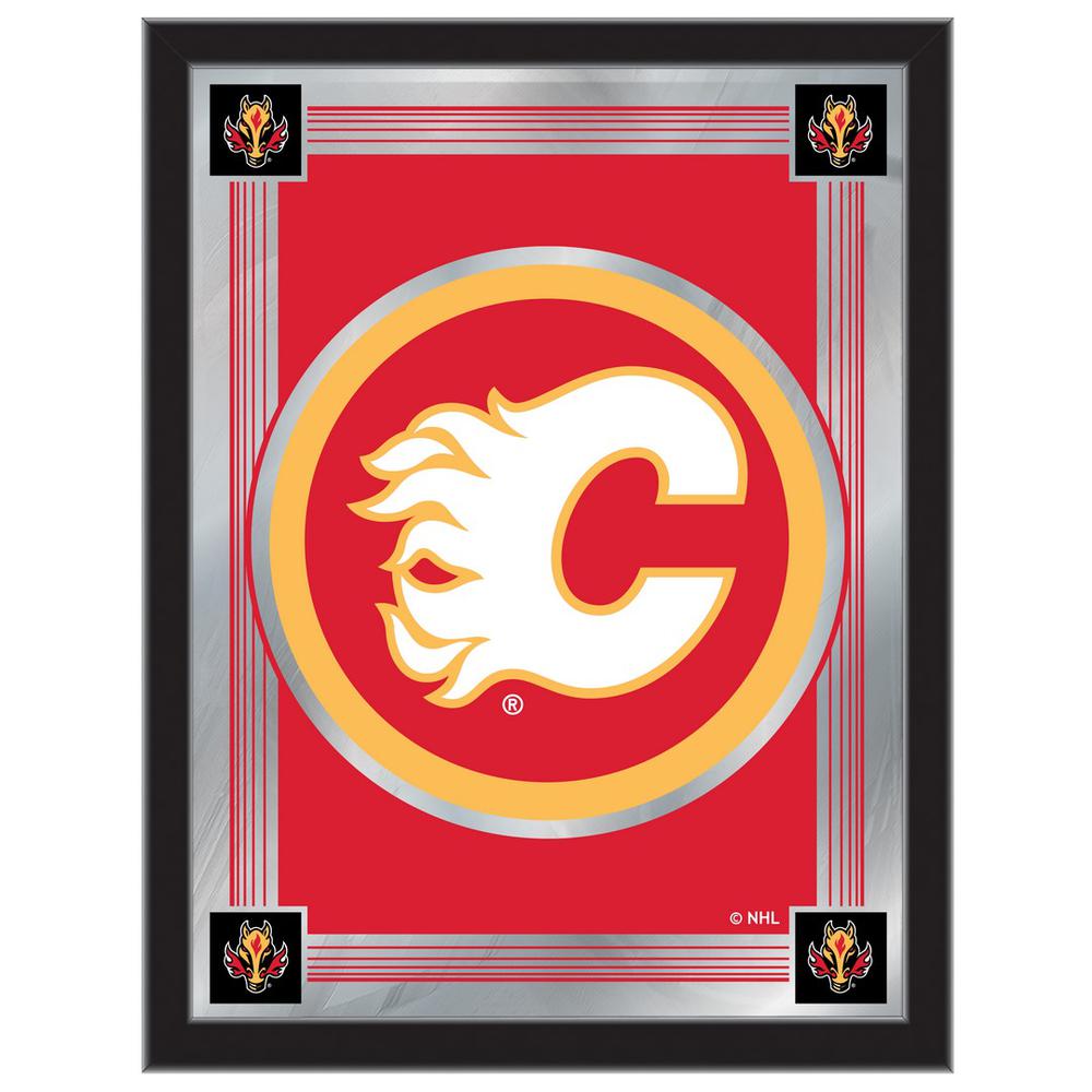 Calgary Flames 17" x 22" Logo Mirror. Picture 1