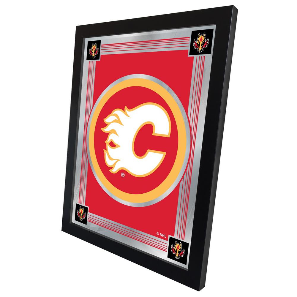 Calgary Flames 17" x 22" Logo Mirror. Picture 2
