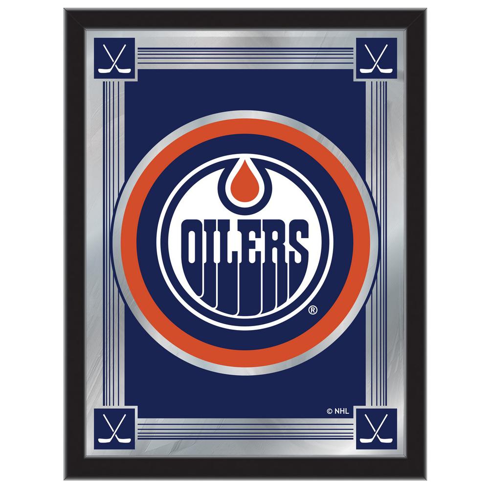 Edmonton Oilers 17" x 22" Logo Mirror. Picture 1