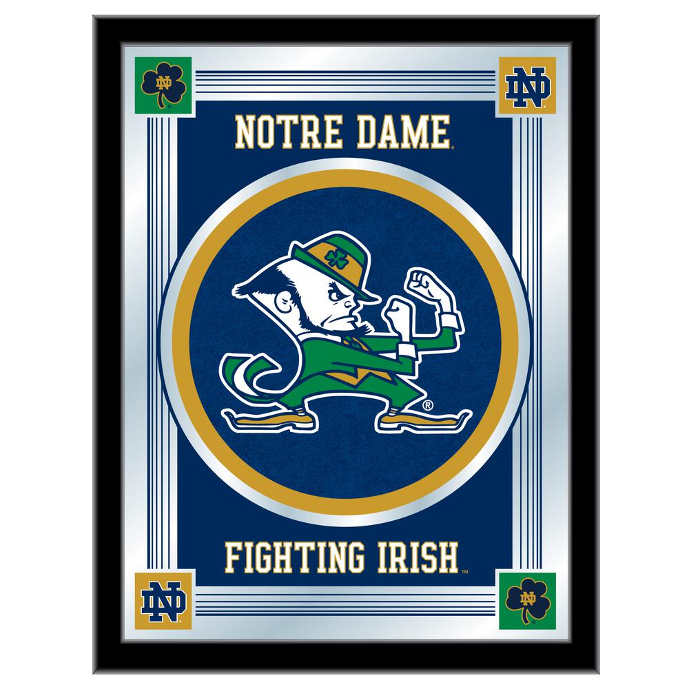 Notre Dame (Leprechaun) 17" x 22" Logo Mirror. Picture 1
