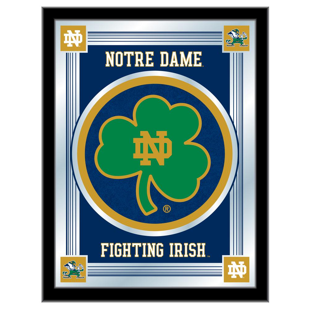 Notre Dame (Shamrock) 17" x 22" Logo Mirror. Picture 1