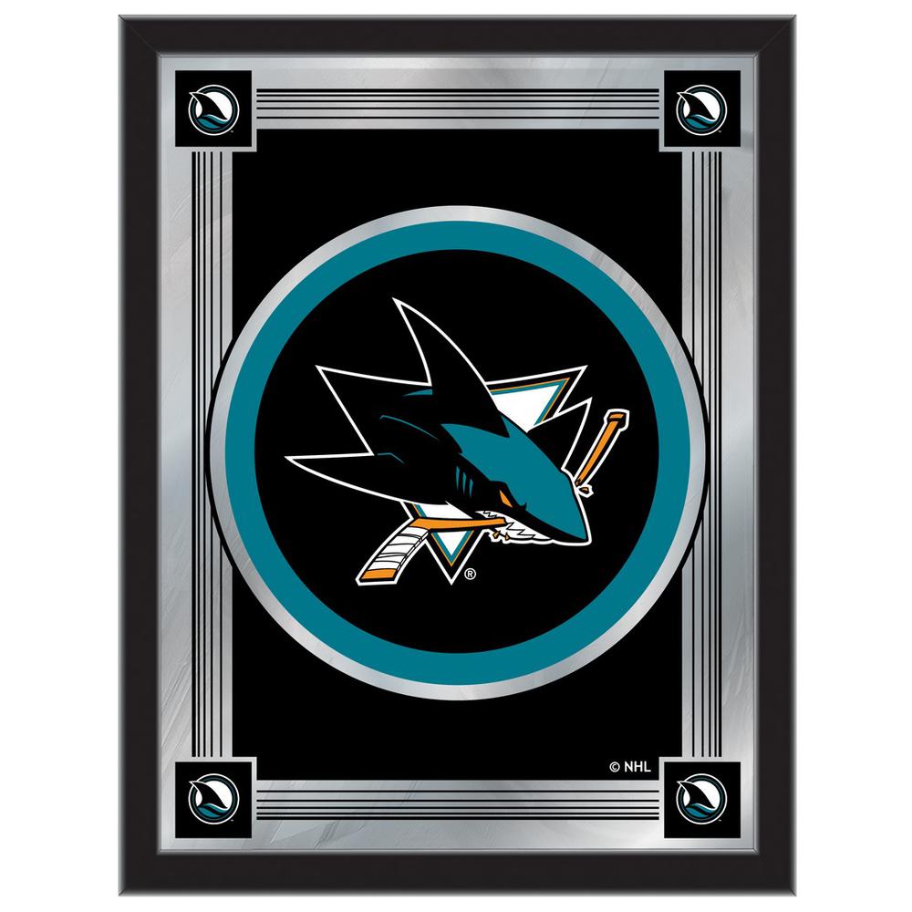 San Jose Sharks 17" x 22" Logo Mirror. Picture 1