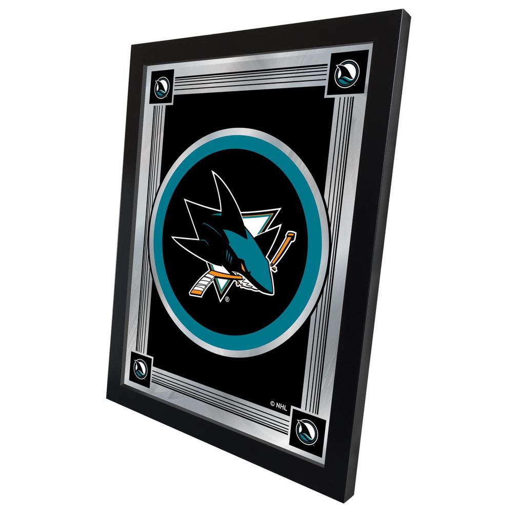 San Jose Sharks 17" x 22" Logo Mirror. Picture 2