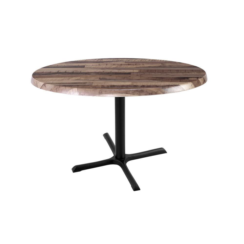 30" Tall OD211 Indoor/Outdoor All-Season Table with 36" Diameter Rustic Top. Picture 1