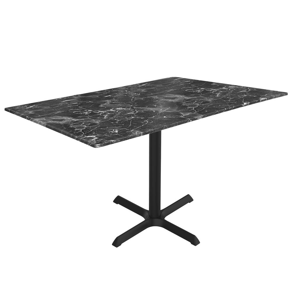 30" Tall OD211 Indoor/Outdoor All-Season Table with 32" x 48" Black Marble Top. The main picture.