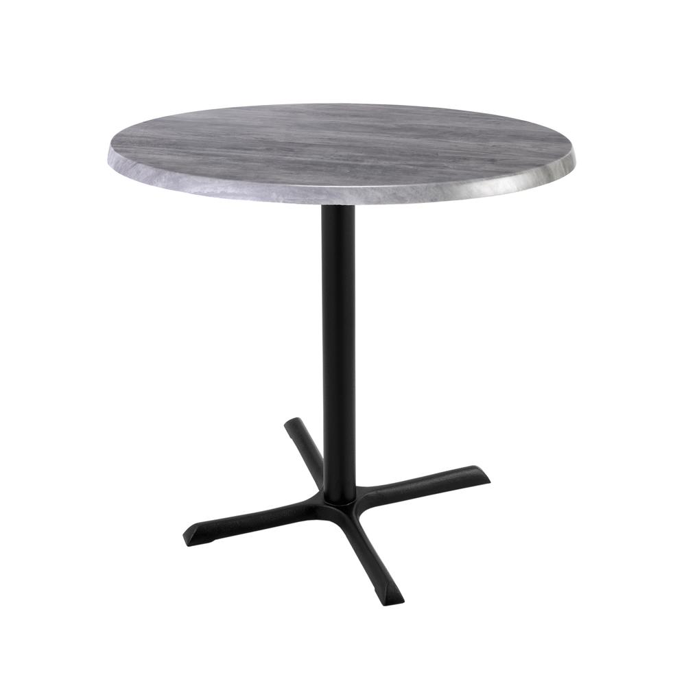 36" Tall OD211 Indoor/Outdoor All-Season Table with 30" Diameter Greystone Top. Picture 1