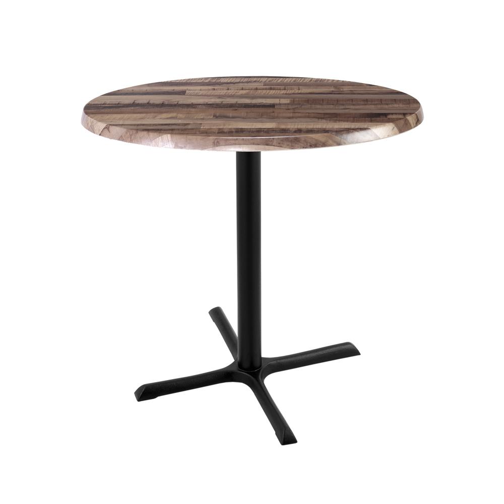36" Tall OD211 Indoor/Outdoor All-Season Table with 30" Diameter Rustic Top. Picture 1