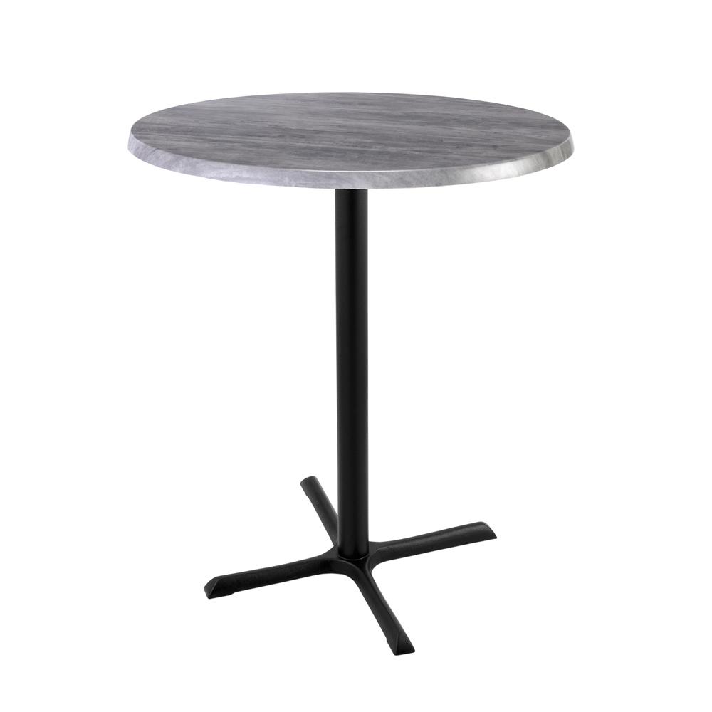 42" Tall OD211 Indoor/Outdoor All-Season Table with 30" Diameter Greystone Top. Picture 1