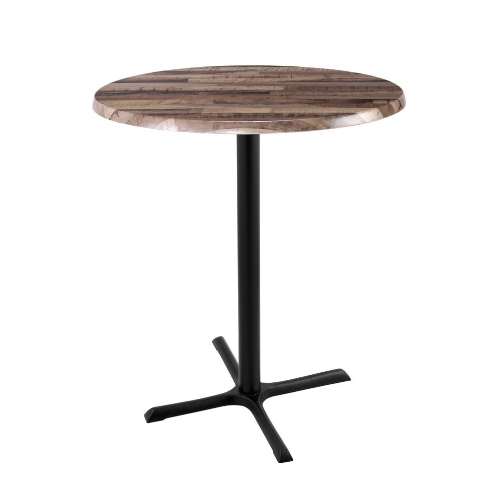 42" Tall OD211 Indoor/Outdoor All-Season Table with 30" Diameter Rustic Top. Picture 1