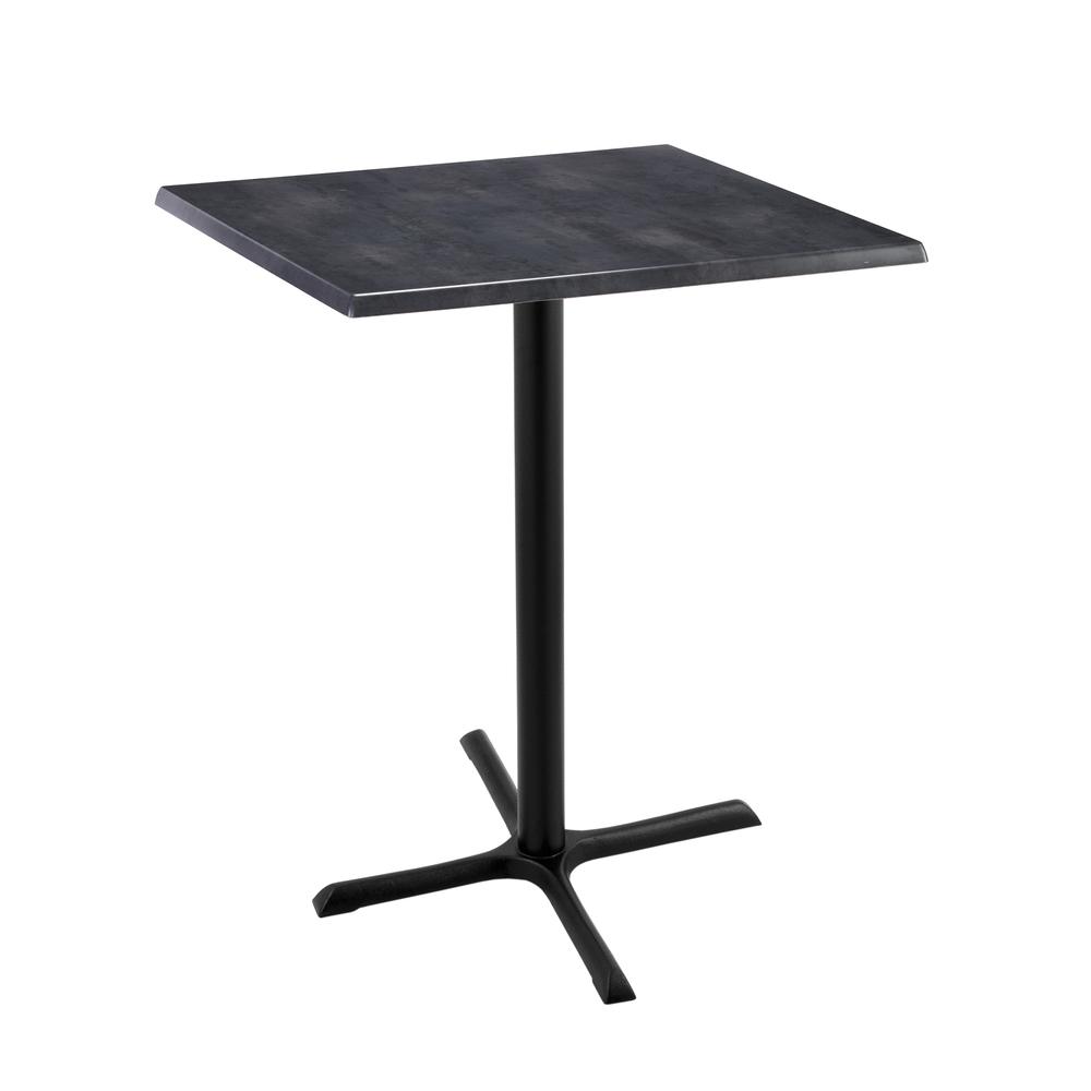 42" Tall OD211 Indoor/Outdoor All-Season Table with 30" x 30" Square Black Steel Top. Picture 1