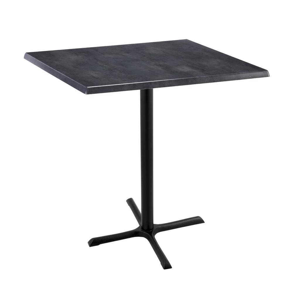 42" Tall OD211 Indoor/Outdoor All-Season Table with 36" x 36" Square Black Steel Top. Picture 1