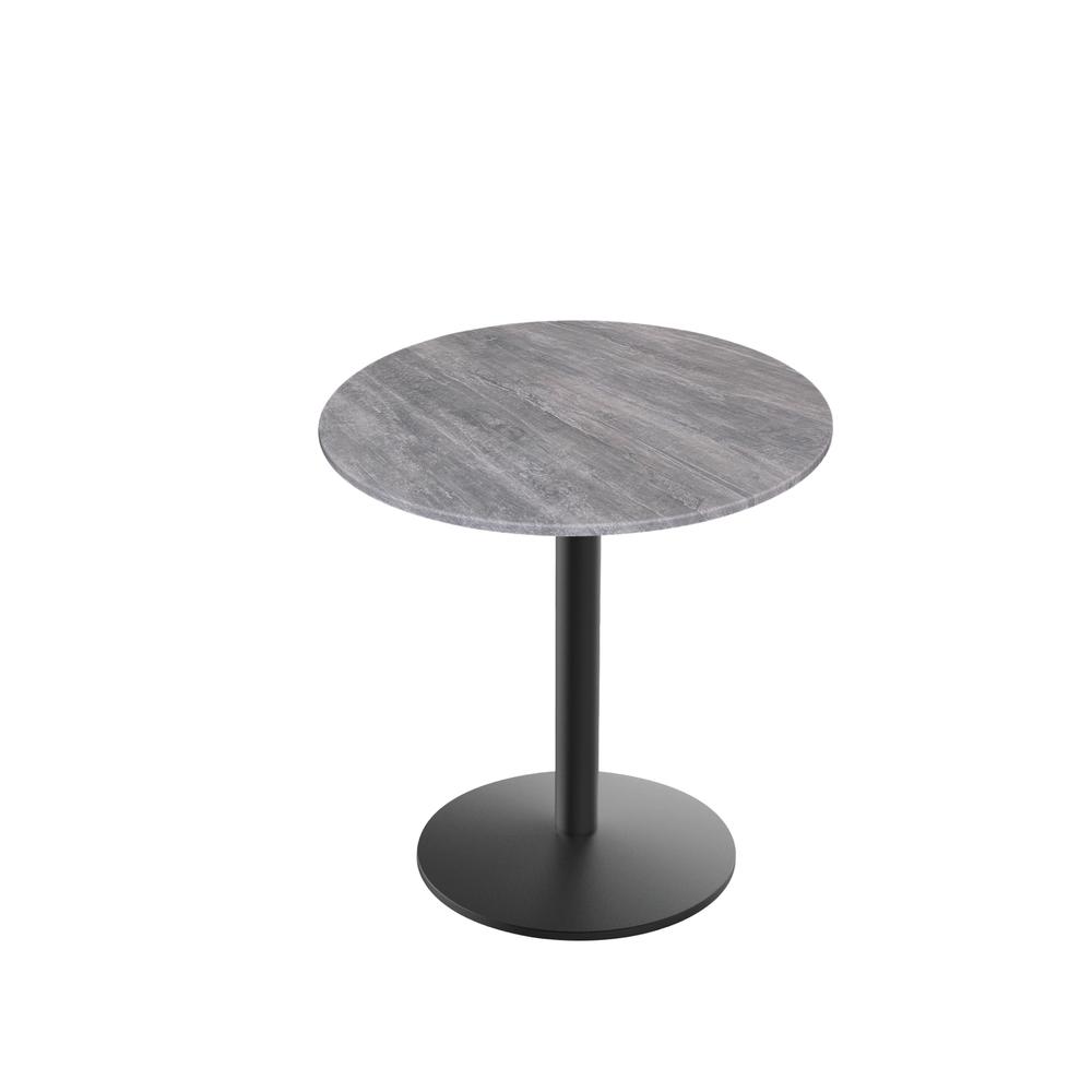 30" Tall OD214 Indoor/Outdoor AllSeason Table with 32" Diameter Greystone Top. Picture 1