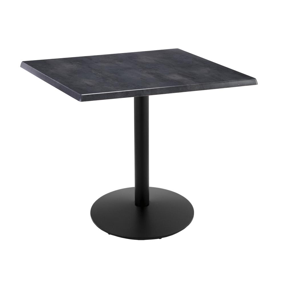 36" Tall OD214 Indoor/Outdoor All-Season Table with 36" x 36" Square Black Steel Top. Picture 1