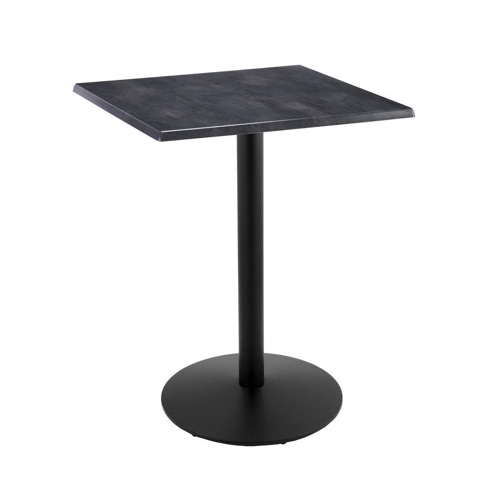 42" Tall OD214 Indoor/Outdoor All-Season Table with 30" x 30" Square Black Steel Top. Picture 1