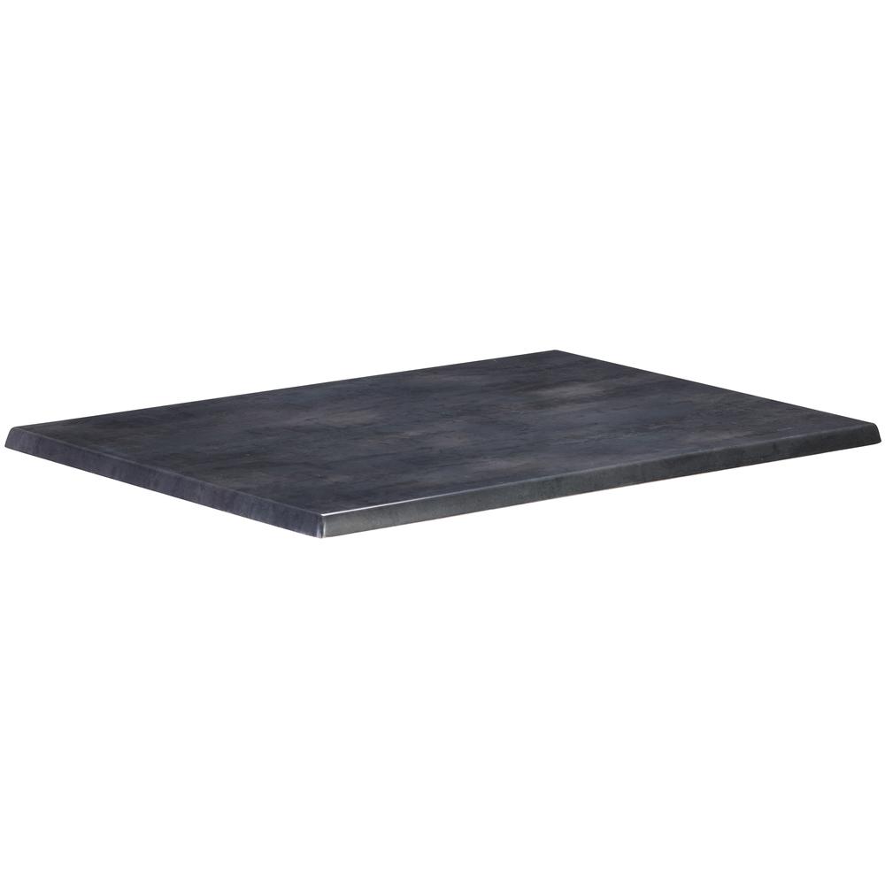 32" x 48" Black Steel, Indoor/Outdoor All-Season EnduroTop Table Top. Picture 1