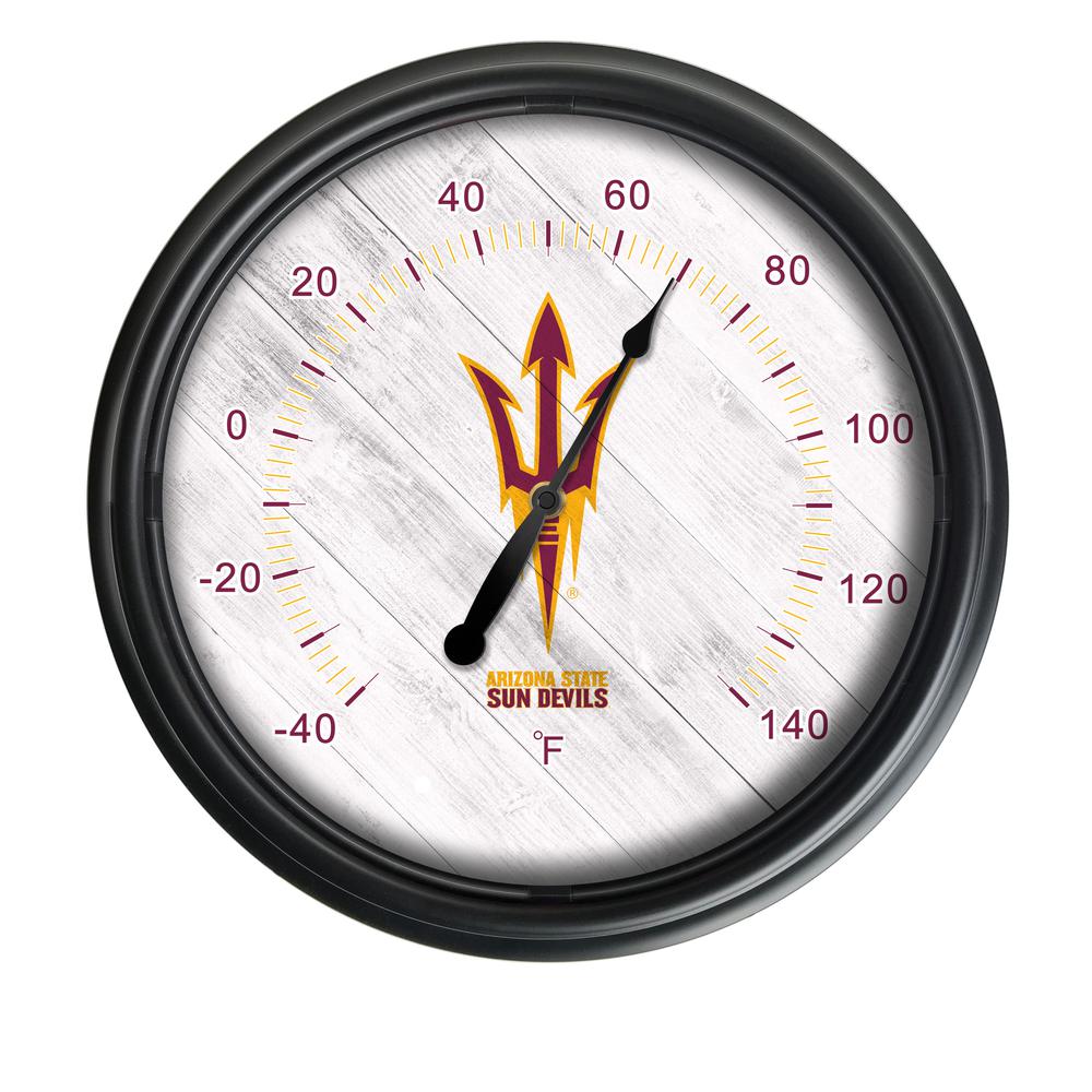 Arizona State University (Pitchfork) Indoor/Outdoor LED Thermometer. Picture 1
