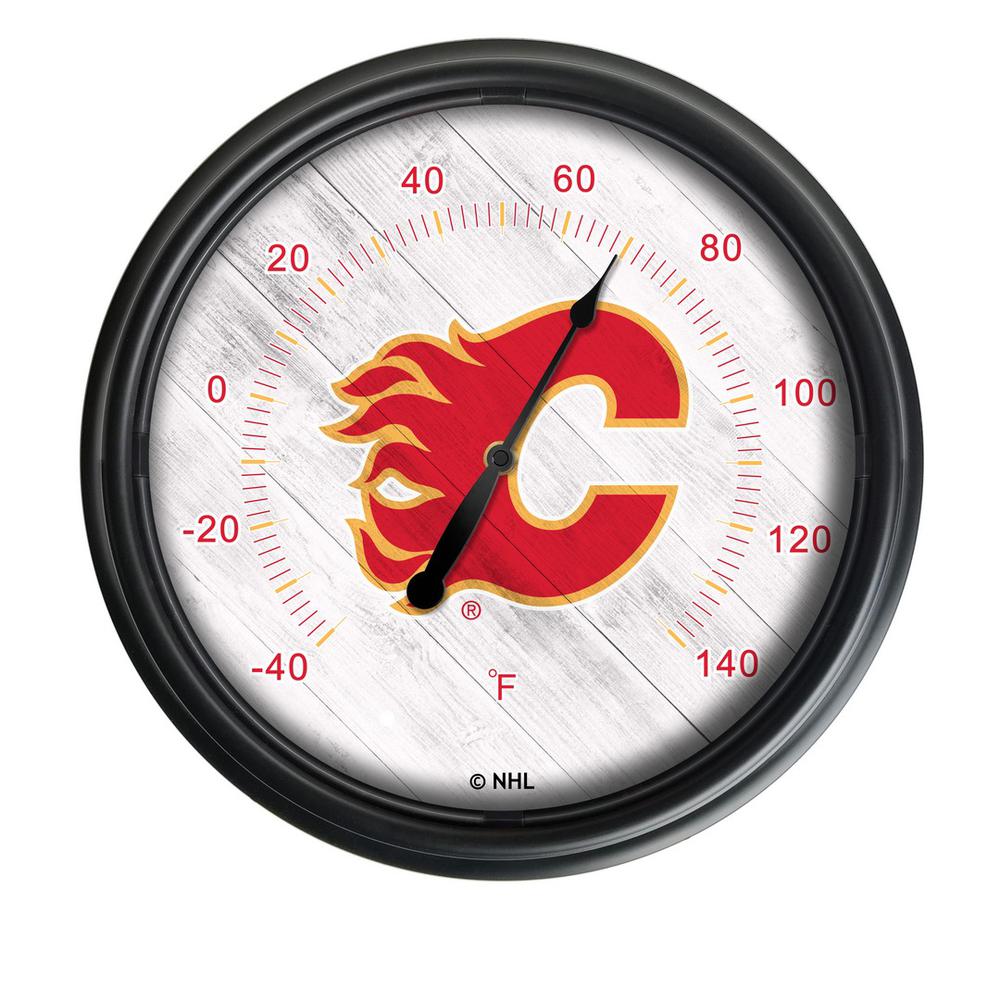 Calgary Flames Indoor/Outdoor LED Thermometer. Picture 1
