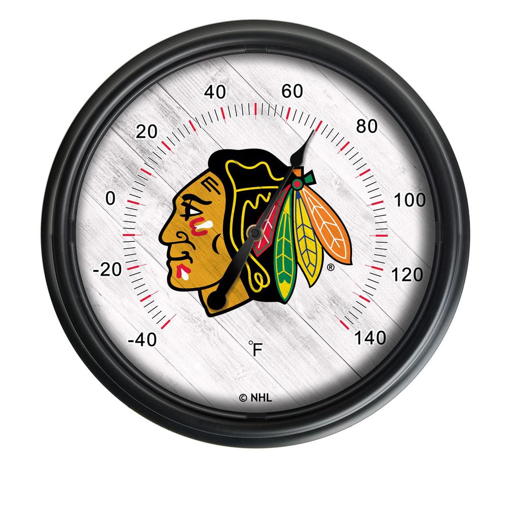 Chicago Blackhawks Indoor/Outdoor LED Thermometer. Picture 1