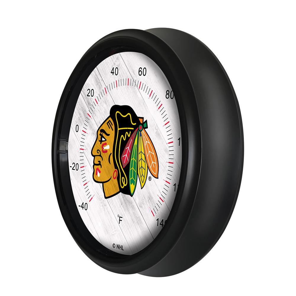 Chicago Blackhawks Indoor/Outdoor LED Thermometer. Picture 2
