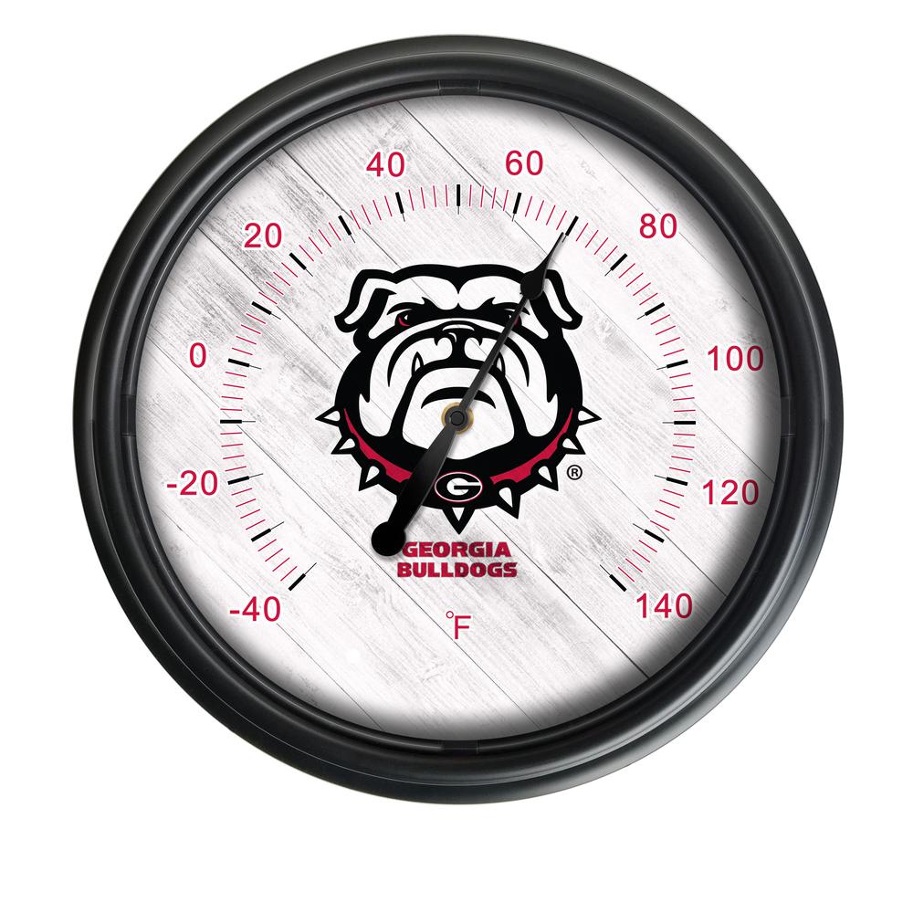 University of Georgia (Bulldog) Indoor/Outdoor LED Thermometer. Picture 1