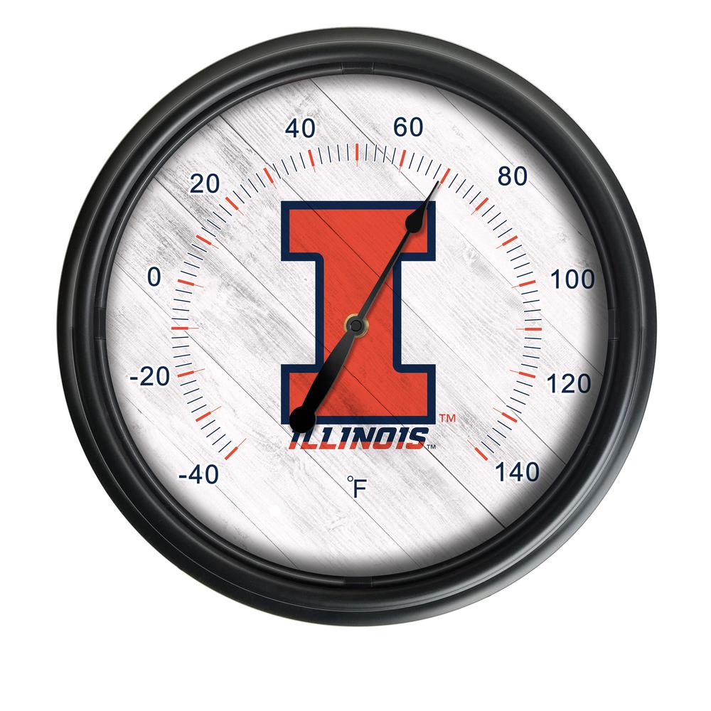 University of Illinois Indoor/Outdoor LED Thermometer. Picture 1