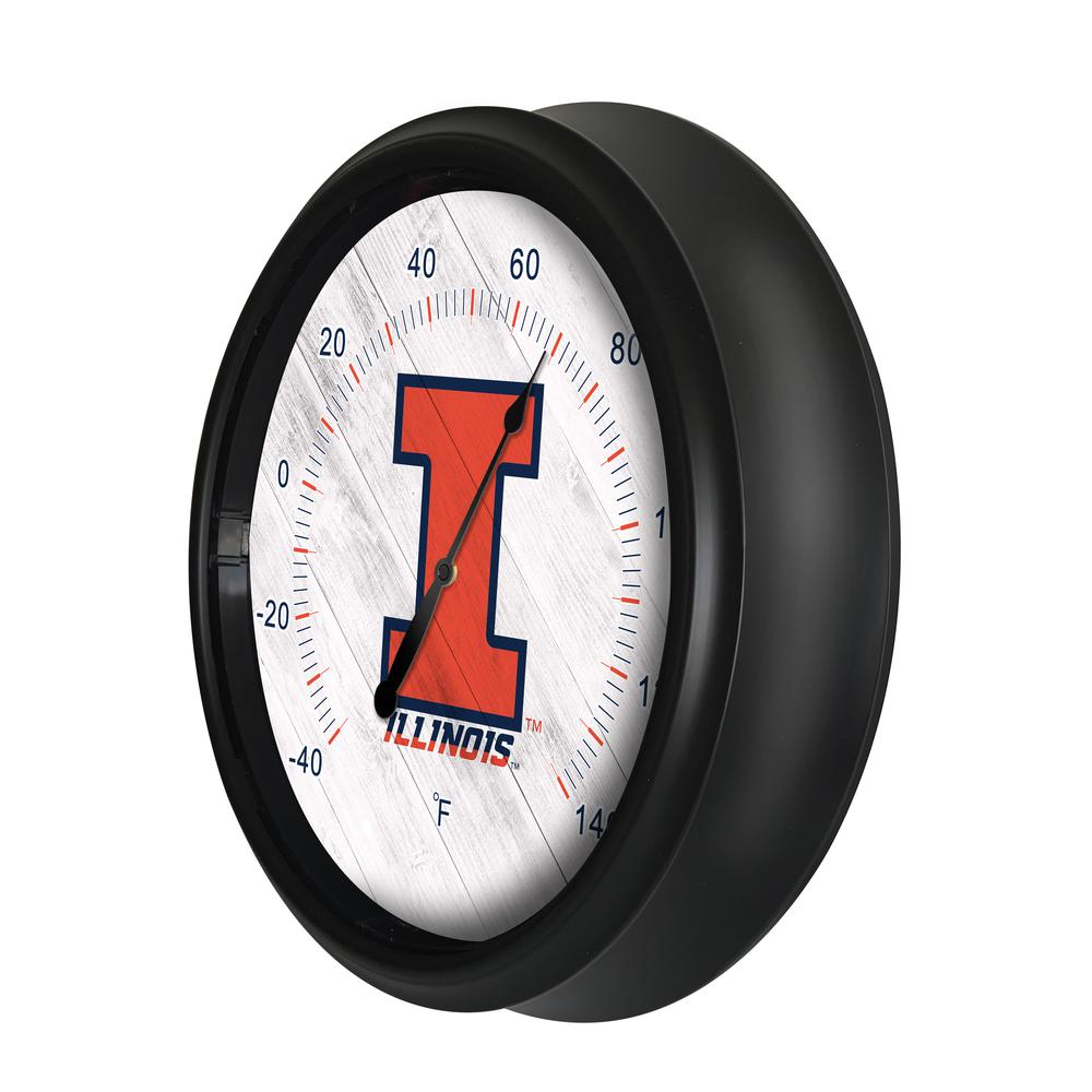 University of Illinois Indoor/Outdoor LED Thermometer. Picture 2