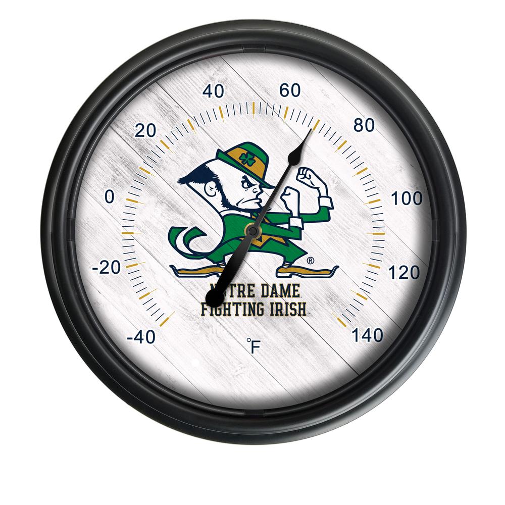 Notre Dame (Leprechaun) Indoor/Outdoor LED Thermometer. Picture 1