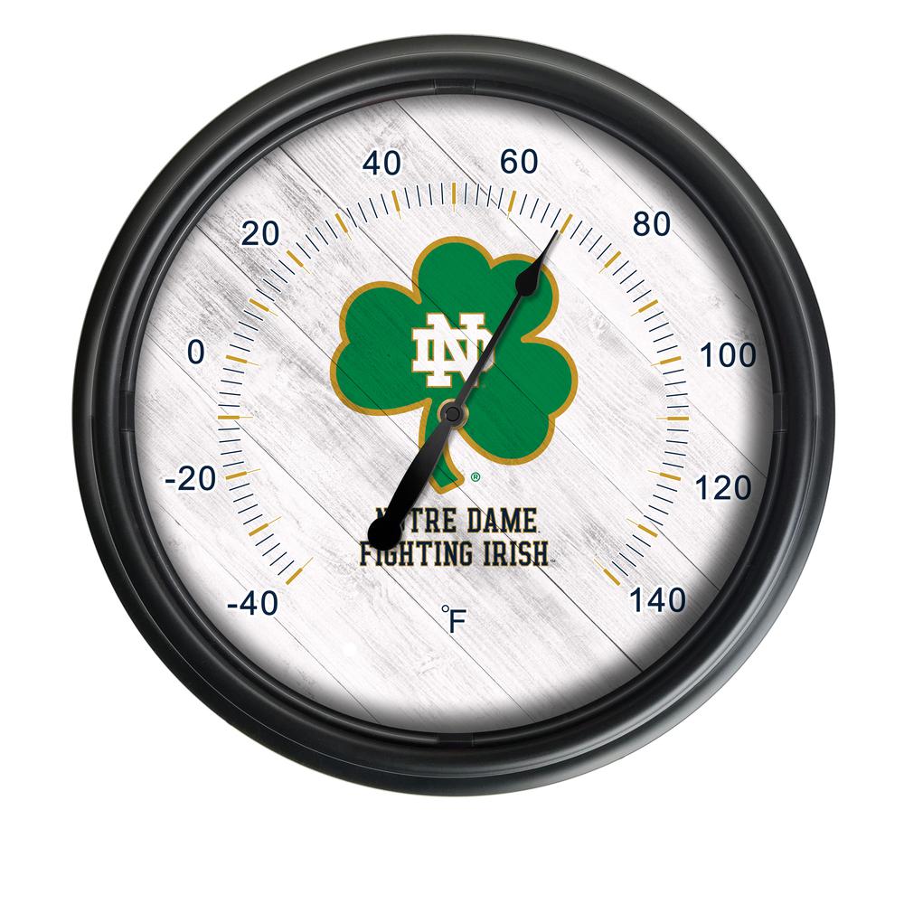Notre Dame (Shamrock) Indoor/Outdoor LED Thermometer. Picture 1