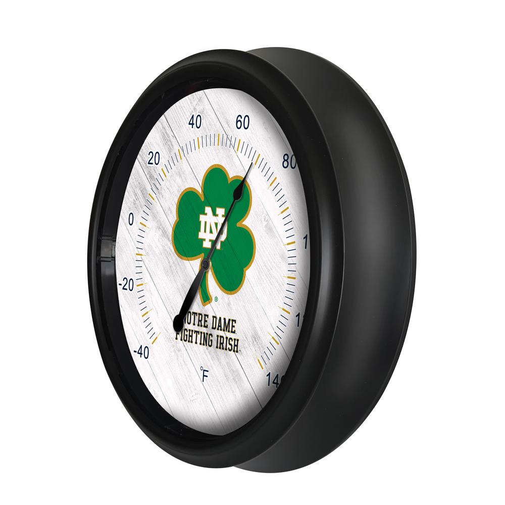 Notre Dame (Shamrock) Indoor/Outdoor LED Thermometer. Picture 2