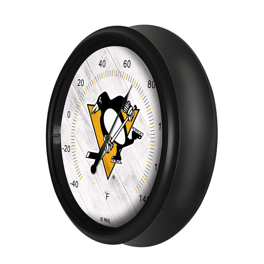 Pittsburgh Penguins Indoor/Outdoor LED Thermometer. Picture 2