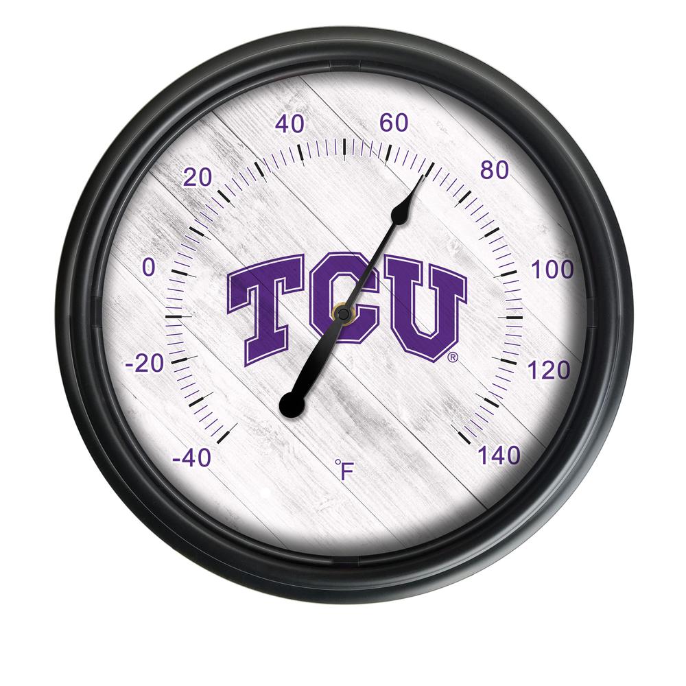 Texas Christian University Indoor/Outdoor LED Thermometer. Picture 1
