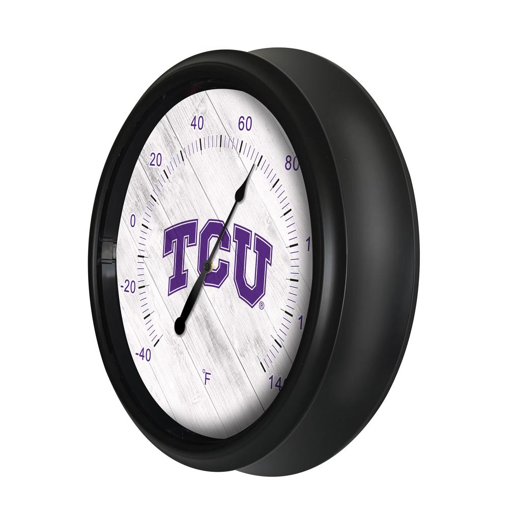 Texas Christian University Indoor/Outdoor LED Thermometer. Picture 2
