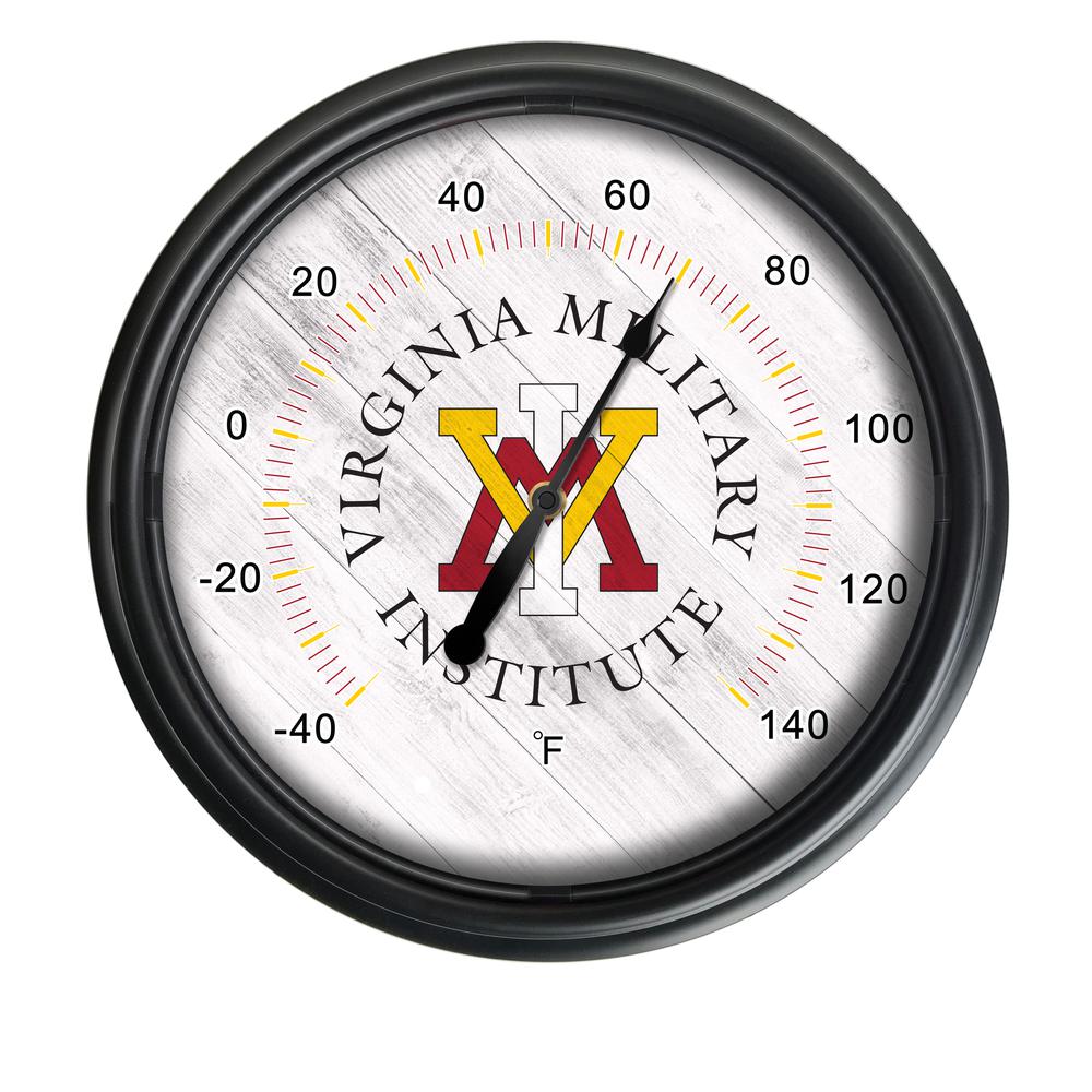 Virginia Military Institute Indoor/Outdoor LED Thermometer. Picture 1