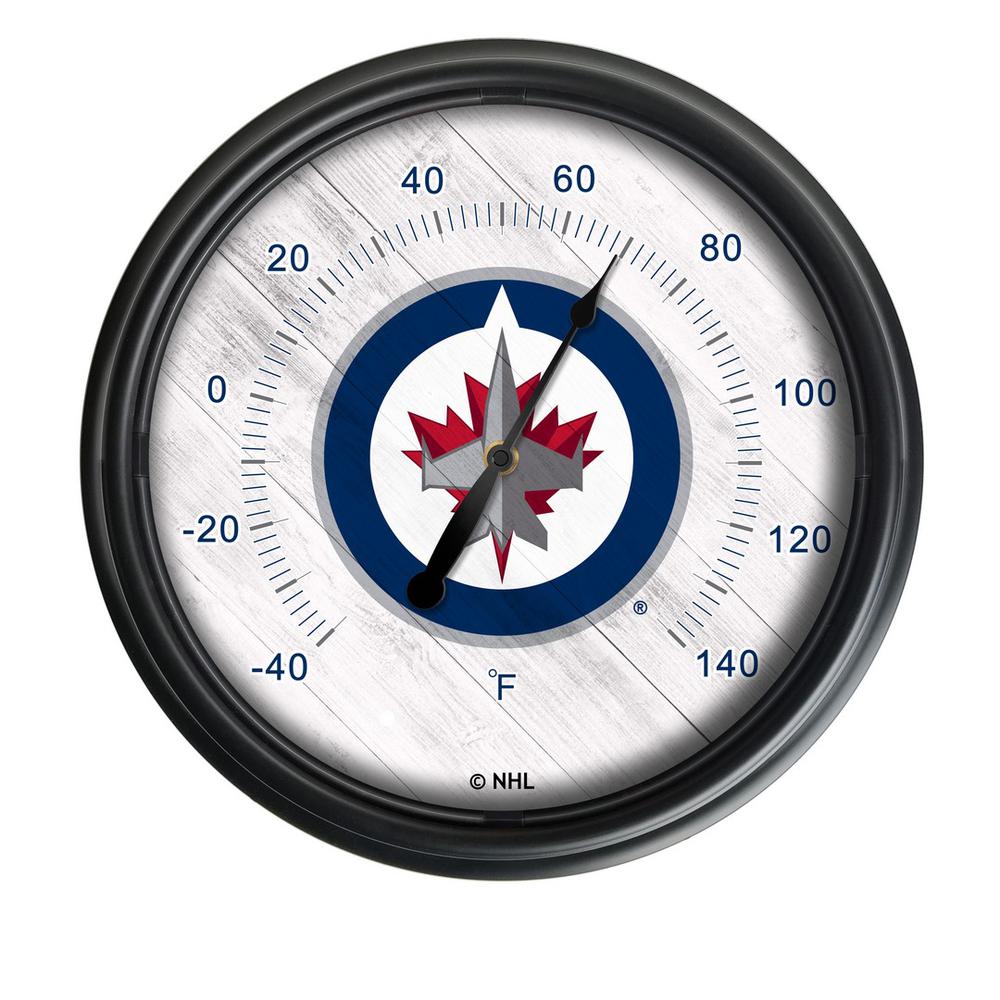Winnipeg Jets Indoor/Outdoor LED Thermometer. Picture 1