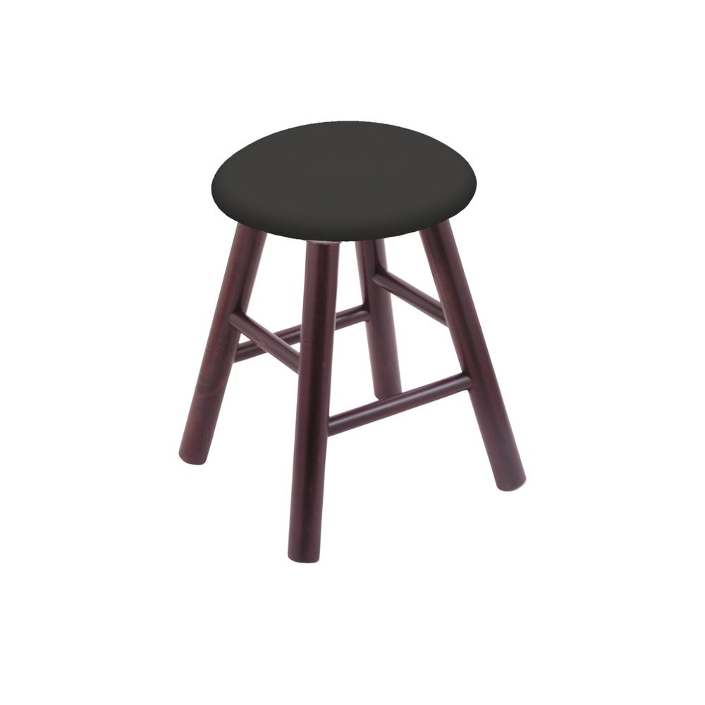 Maple Round Cushion 18" Swivel Vanity Stool with Smooth Legs, Dark Cherry Finish, and Canter Iron Seat. The main picture.