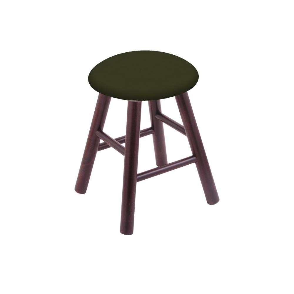 Maple Round Cushion 18" Swivel Vanity Stool with Smooth Legs, Dark Cherry Finish, and Canter Pine Seat. Picture 1